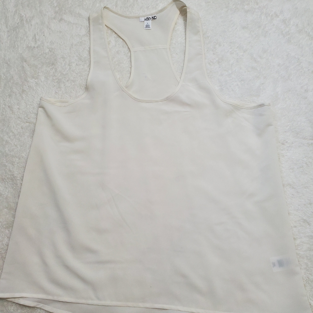 Abound white tank Sz L